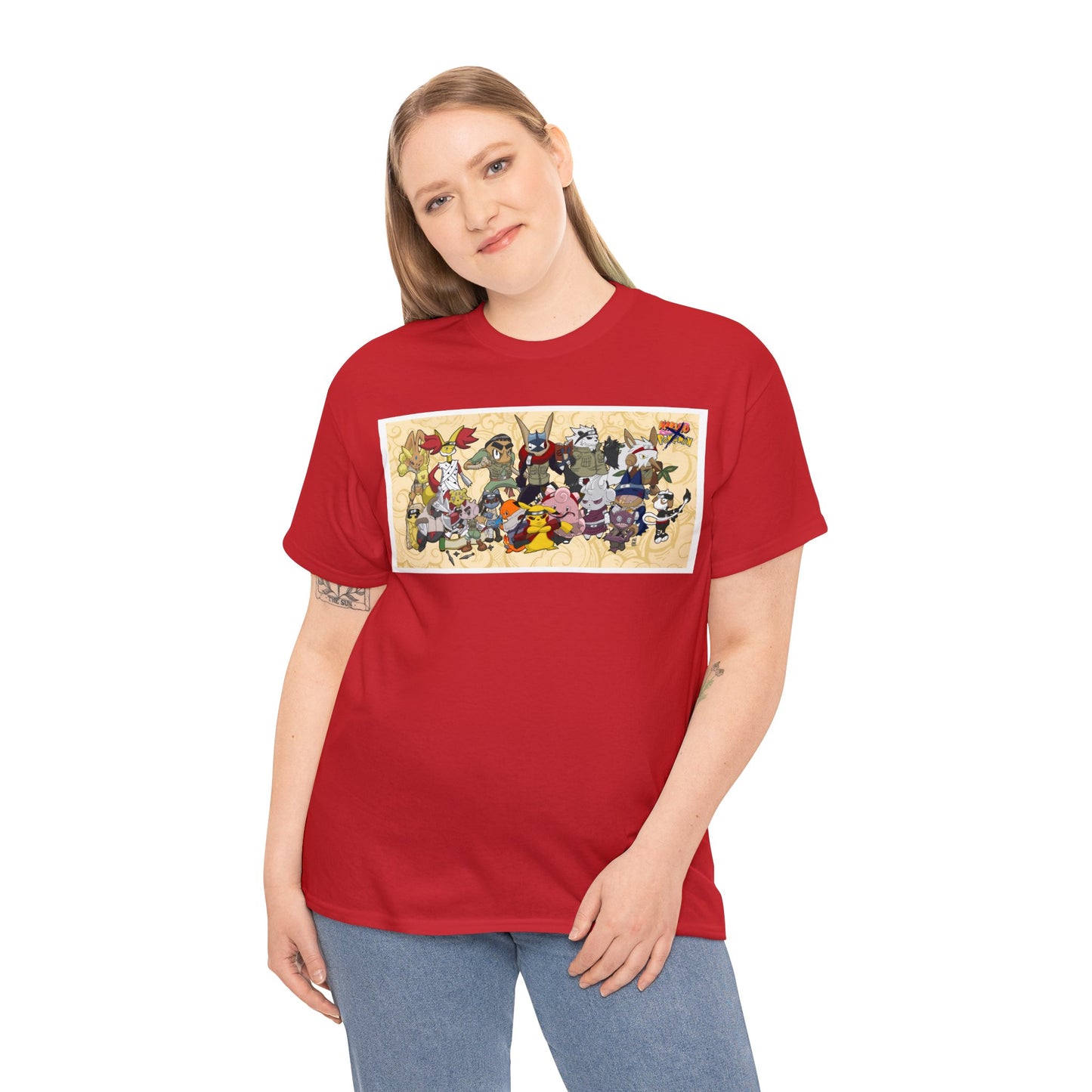 Pokemon x Naruto crossover Exclusive T-shirt Gift