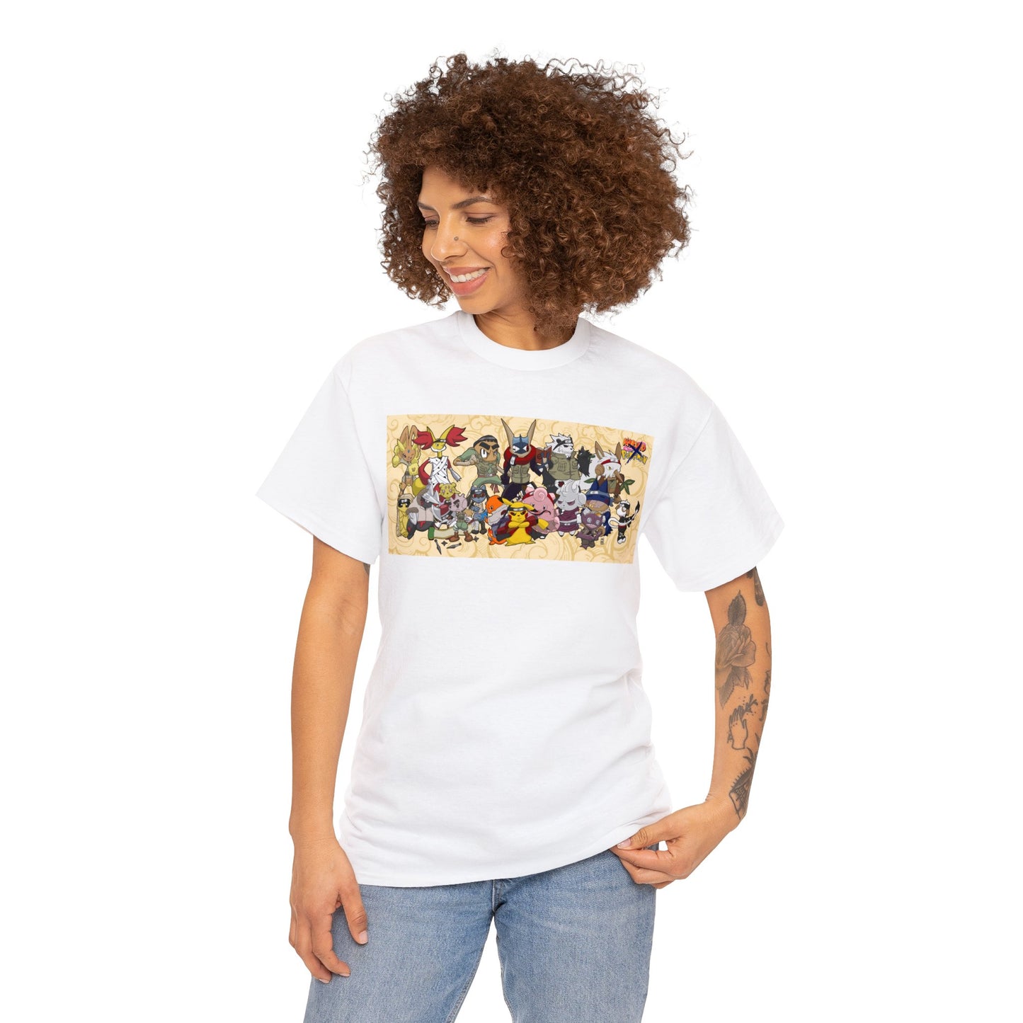 Pokemon x Naruto crossover Exclusive T-shirt Gift