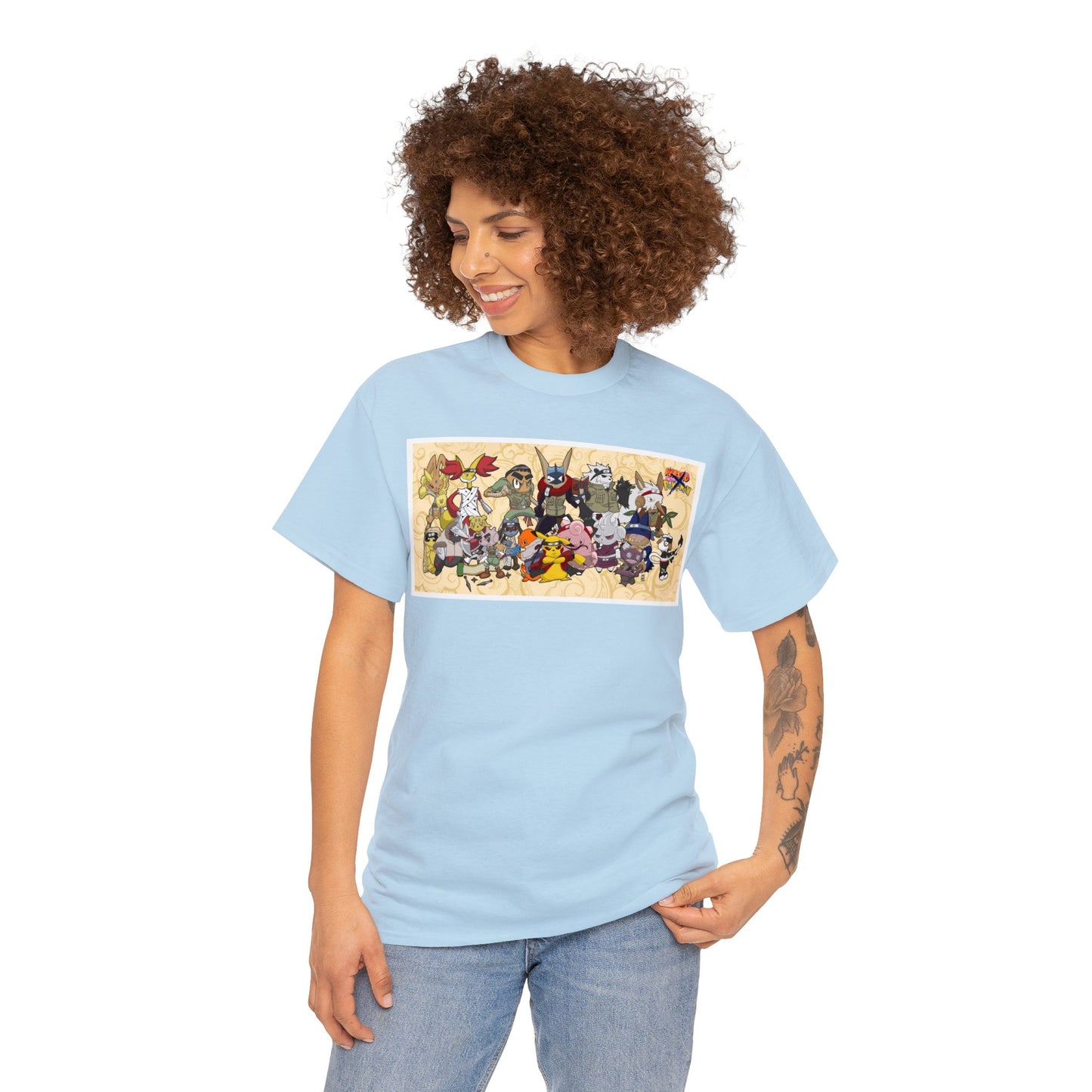 Pokemon x Naruto crossover Exclusive T-shirt Gift