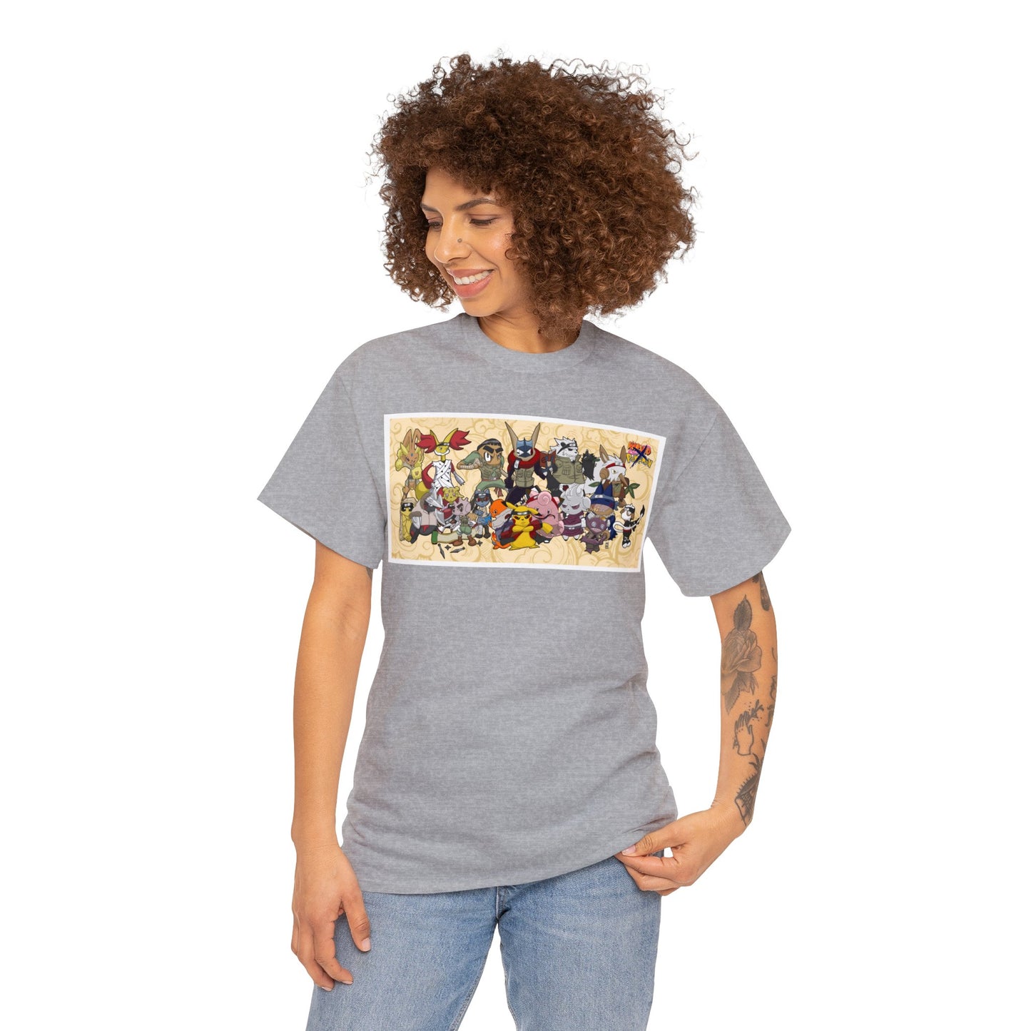 Pokemon x Naruto crossover Exclusive T-shirt Gift