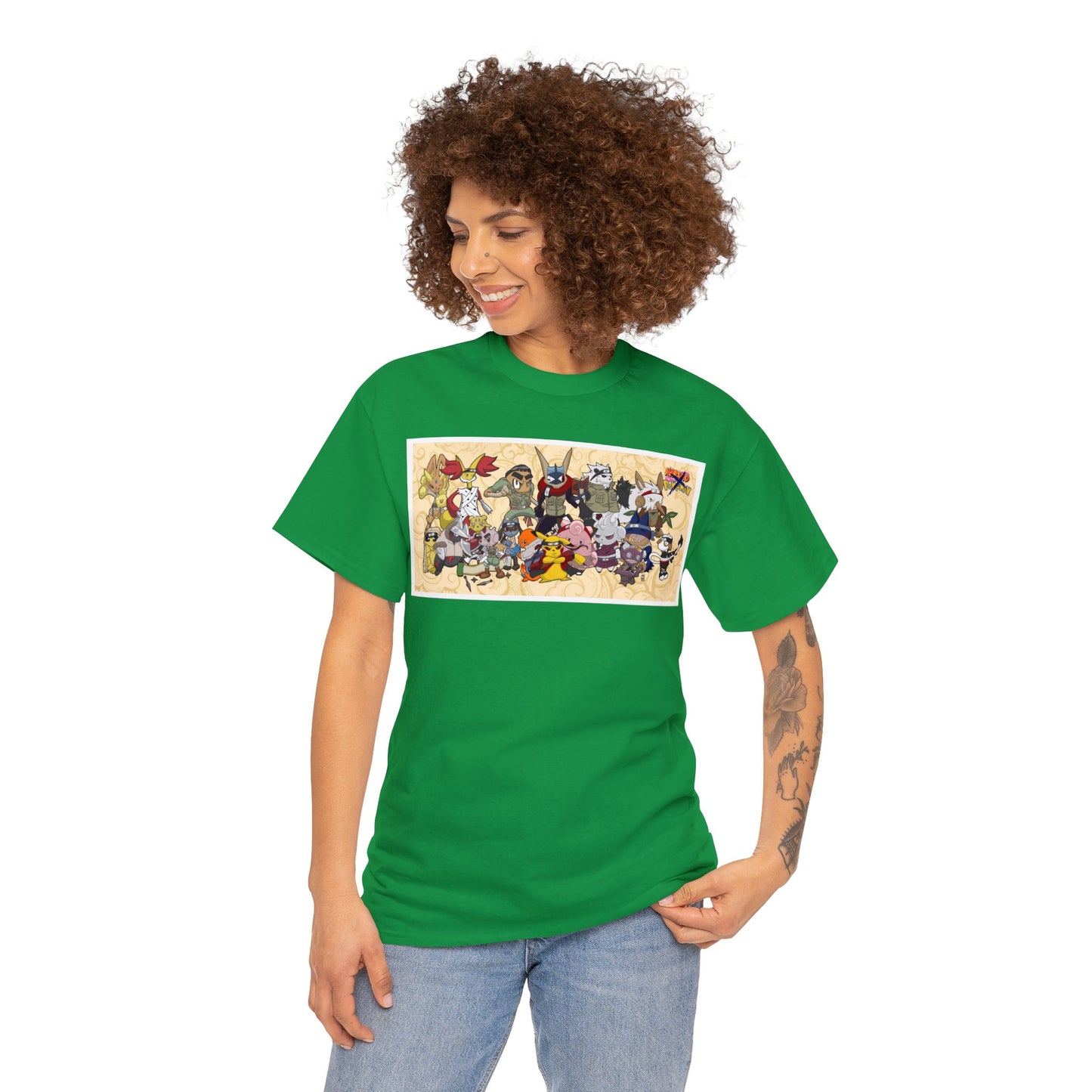 Pokemon x Naruto crossover Exclusive T-shirt Gift