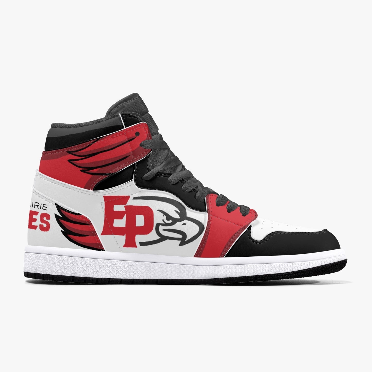 Eden Prairie Eagles AJ1 Black High-Top Leather Sneakers