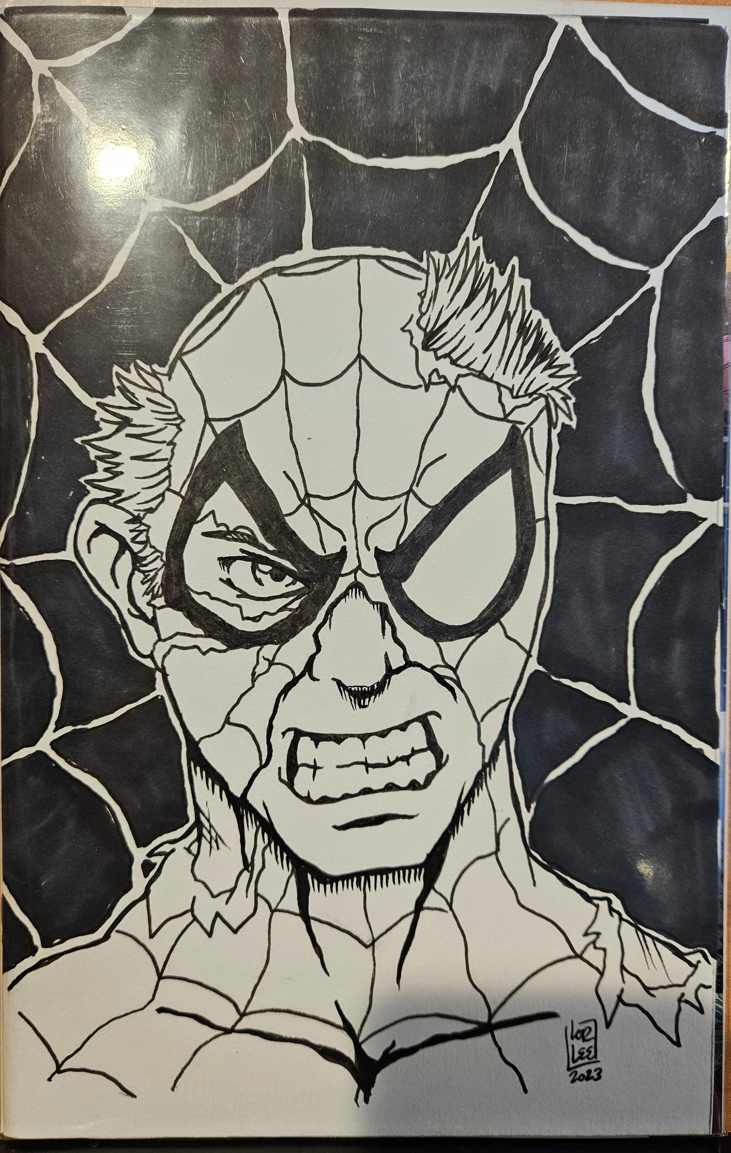 Battle damaged Spider-man