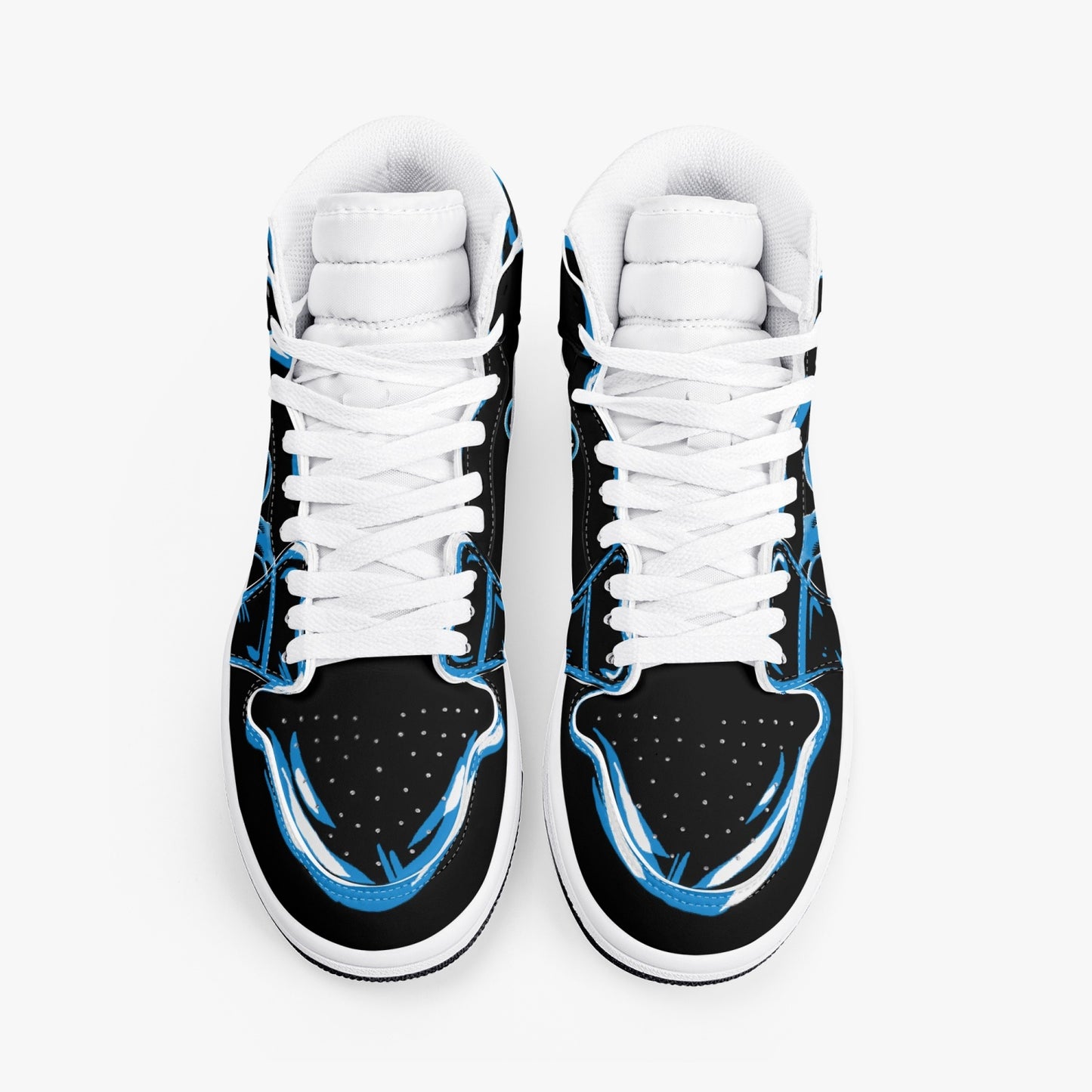 Venom AJ1 Black High-Top Leather Sneakers