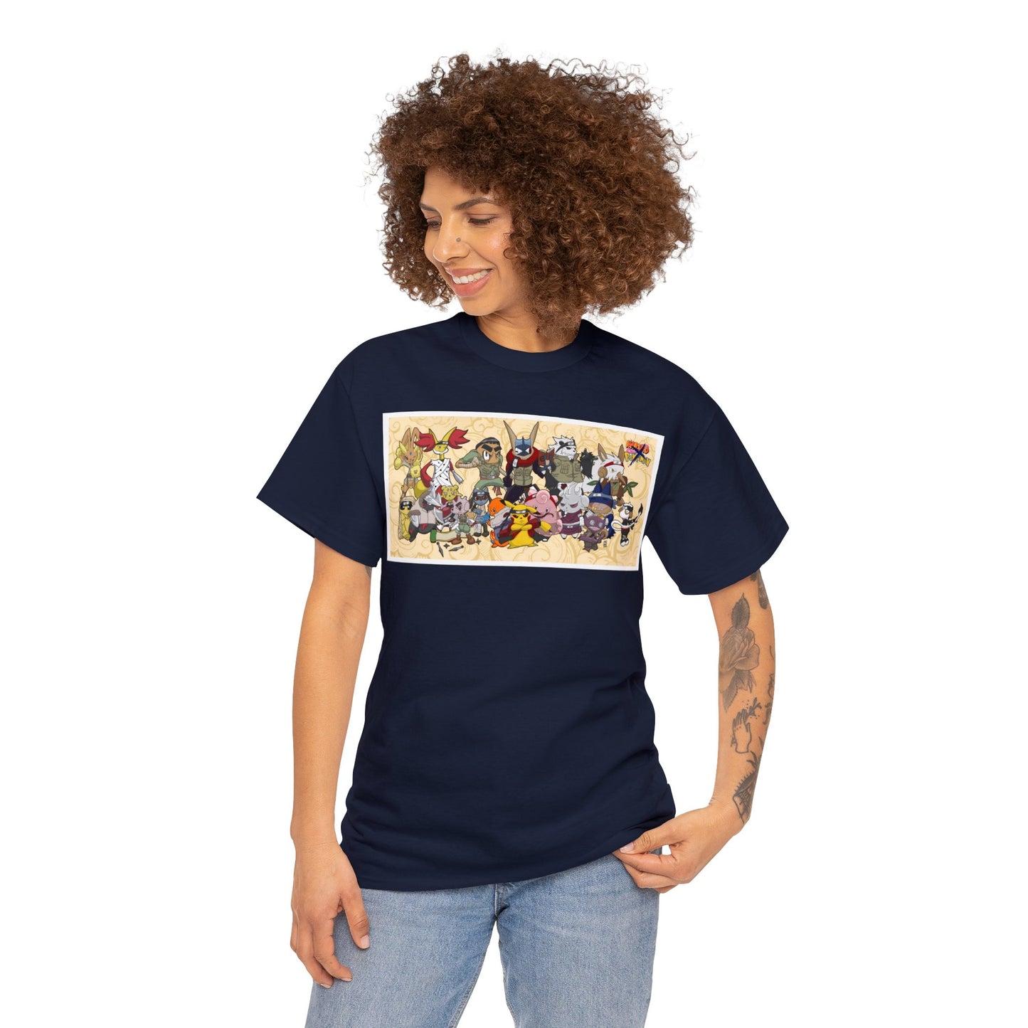 Pokemon x Naruto crossover Exclusive T-shirt Gift