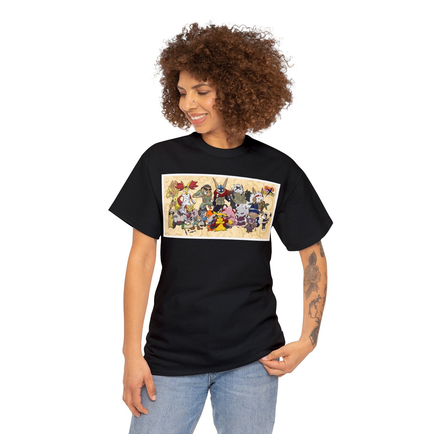 Pokemon x Naruto crossover Exclusive T-shirt Gift