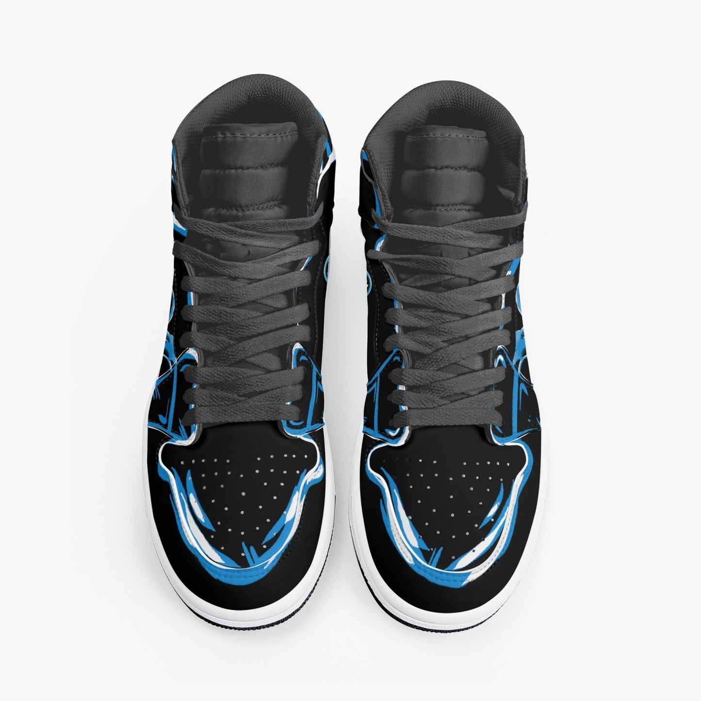 Venom AJ1 Black High-Top Leather Sneakers