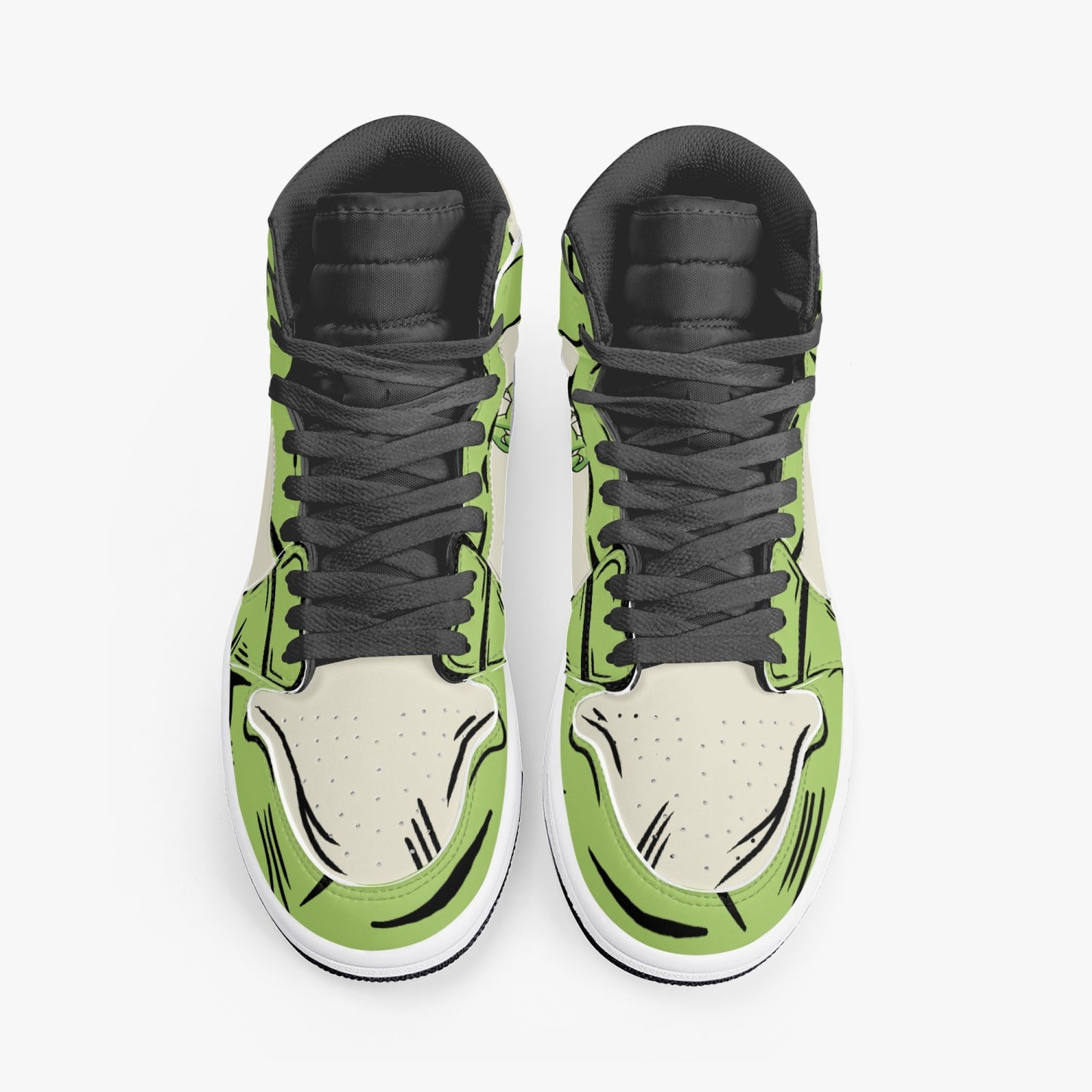 Scyther AJ1 Black High-Top Leather Sneakers