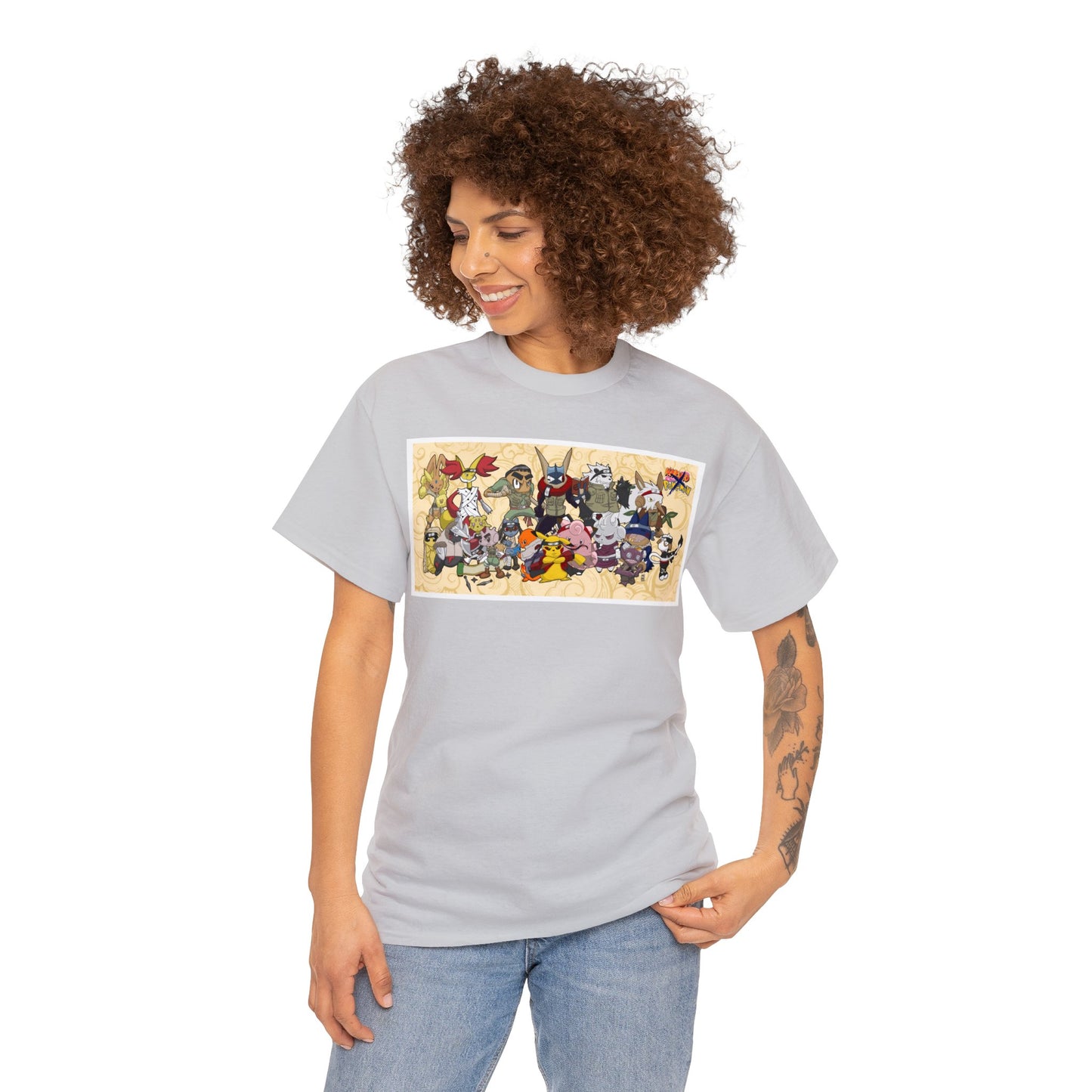 Pokemon x Naruto crossover Exclusive T-shirt Gift