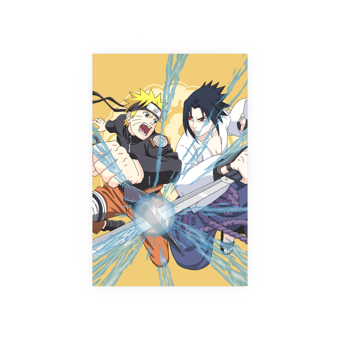 Naruto and Sasuke Satin and Archival Matte Posters