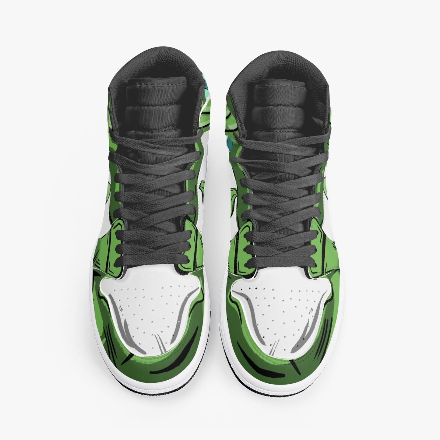 Bulbasaur AJ1 Black High-Top Leather Sneakers