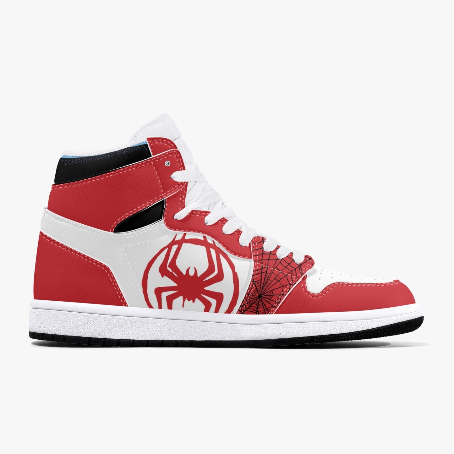 Miles Morales AJ1 Black High-Top Leather Sneakers