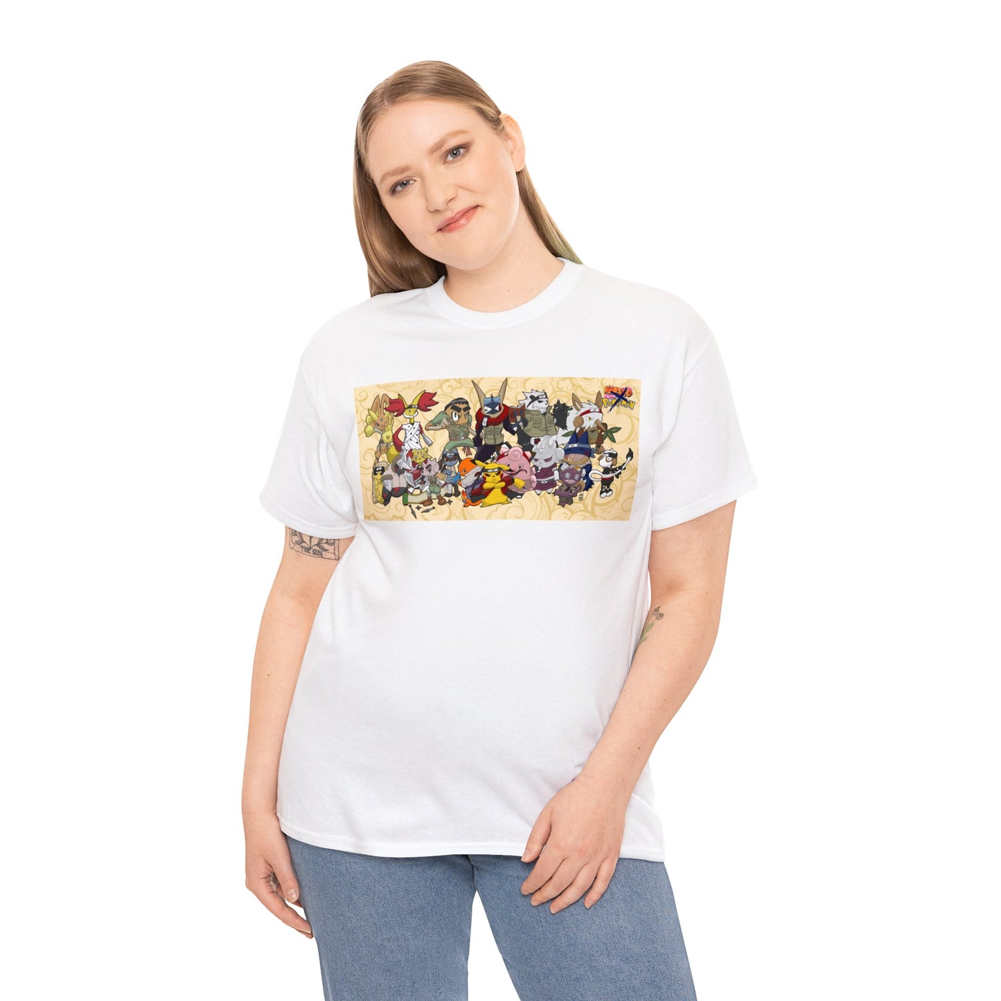 Pokemon x Naruto crossover Exclusive T-shirt Gift