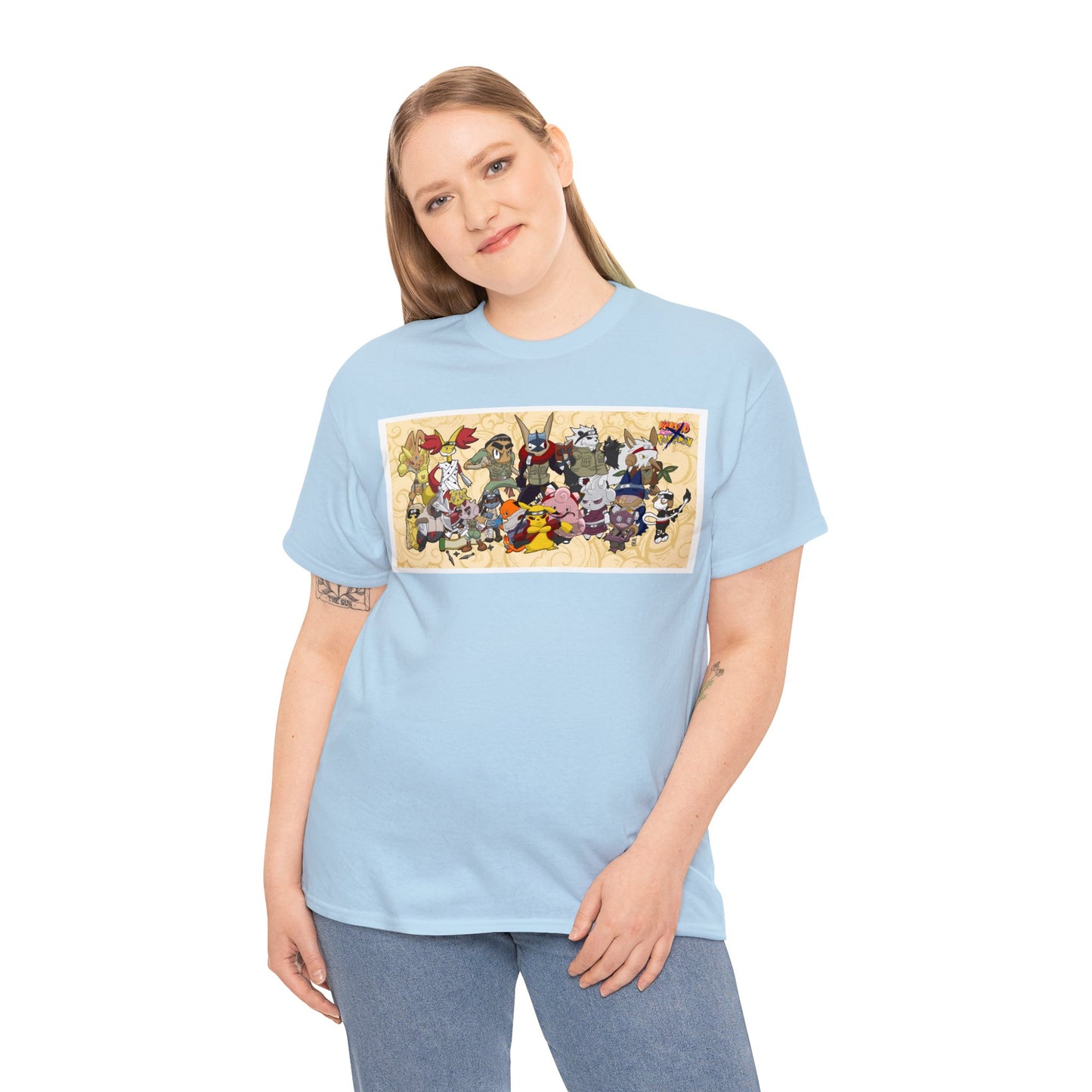 Pokemon x Naruto crossover Exclusive T-shirt Gift