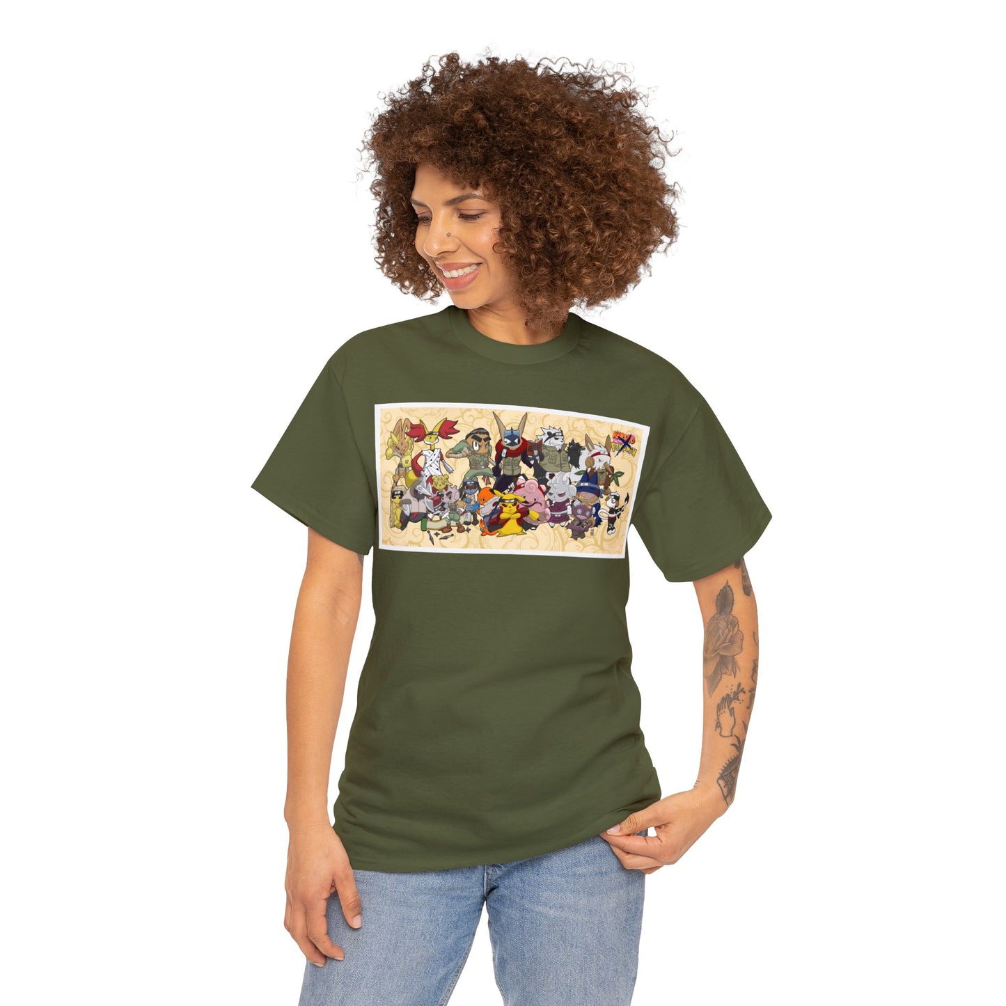 Pokemon x Naruto crossover Exclusive T-shirt Gift