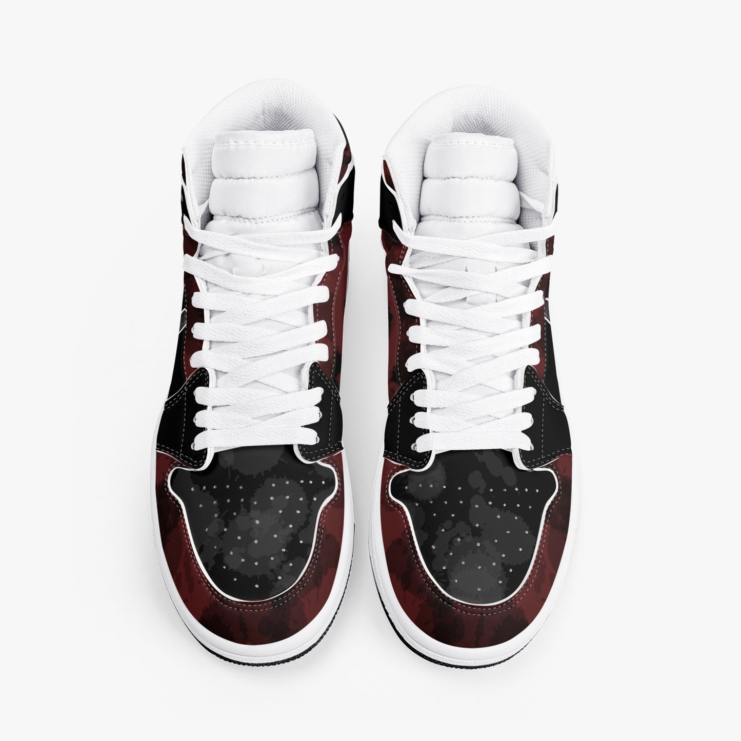 Deadpool AJ1 Black High-Top Leather Sneakers