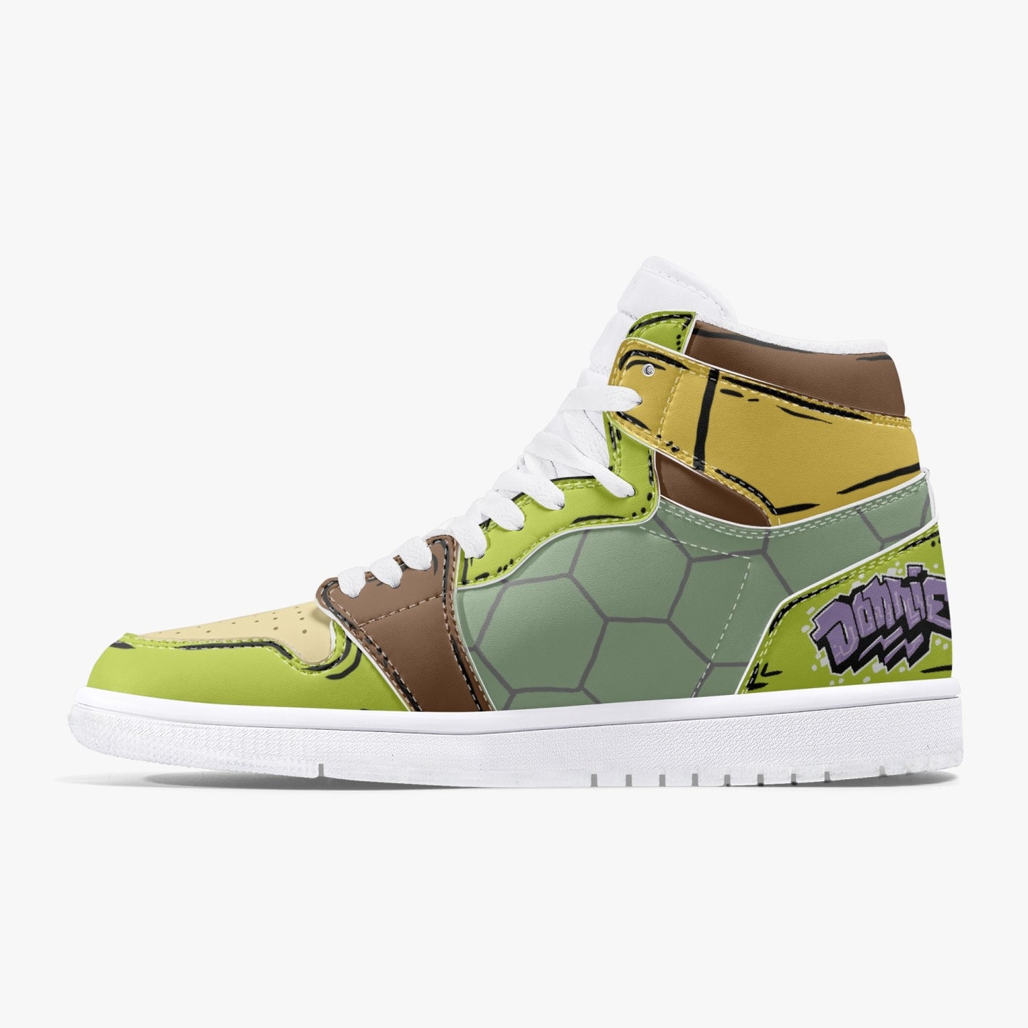 TMNT AJ1 High-Top Leather Sneakers - White