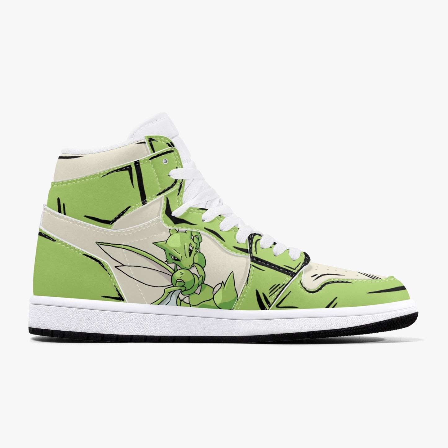 Scyther AJ1 Black High-Top Leather Sneakers