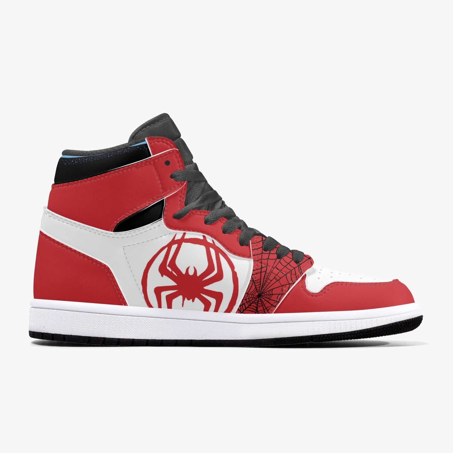 Miles Morales AJ1 Black High-Top Leather Sneakers