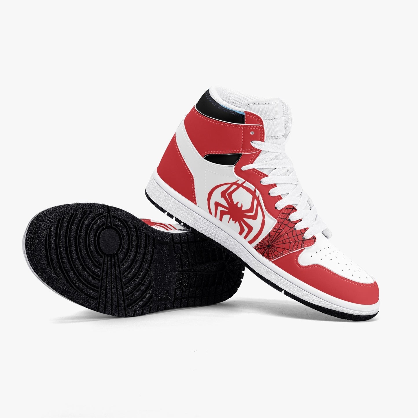 Miles Morales AJ1 Black High-Top Leather Sneakers