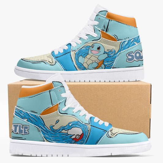 Squirtle AJ1 High-Top Leather Sneakers - White