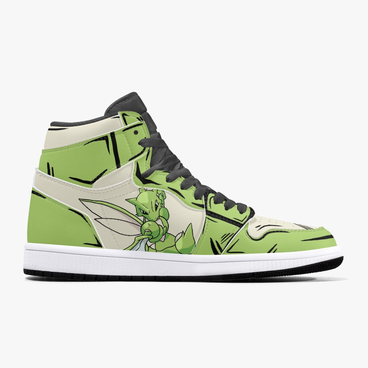 Scyther AJ1 Black High-Top Leather Sneakers