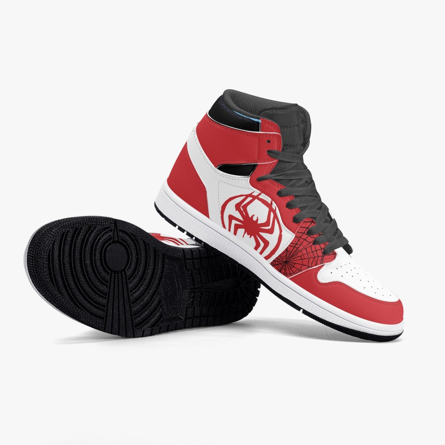 Miles Morales AJ1 Black High-Top Leather Sneakers