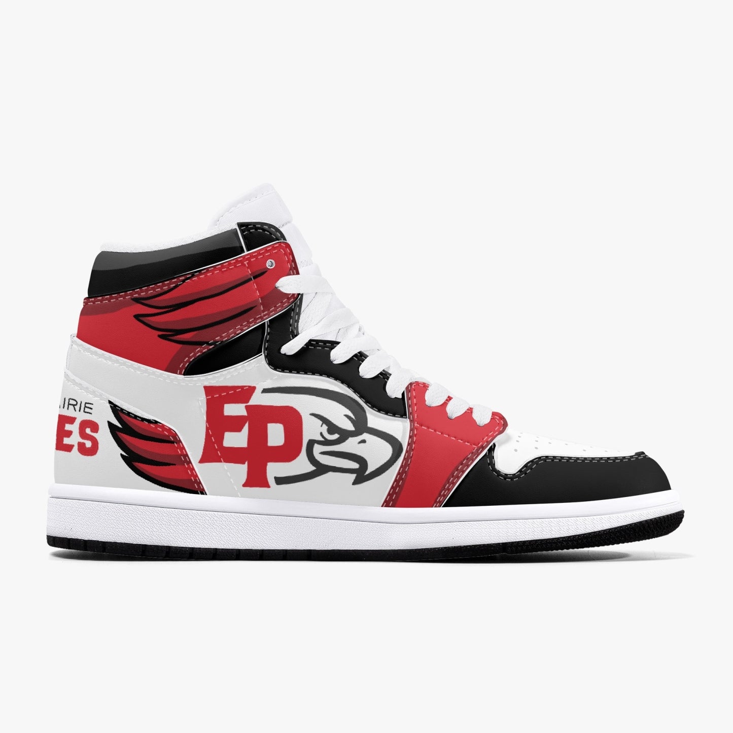 Eden Prairie Eagles AJ1 Black High-Top Leather Sneakers